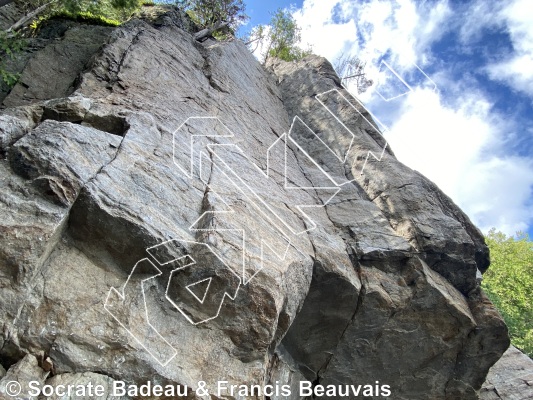 photo of Le Mur Suspendu from Québec: Escalade Parc régional du Poisson Blanc