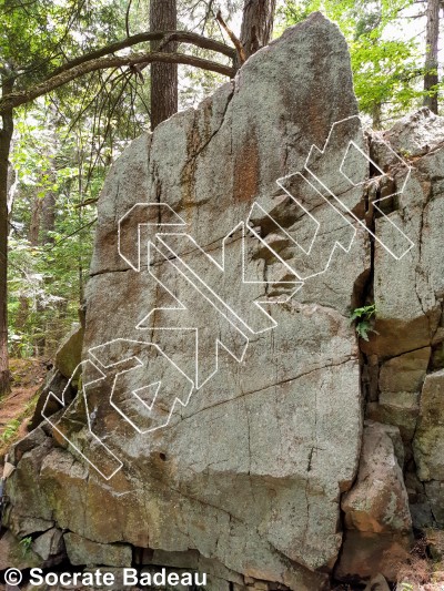 photo of Tombstone, V5 ★★★ at Tombstone from Québec: Mont Rigaud