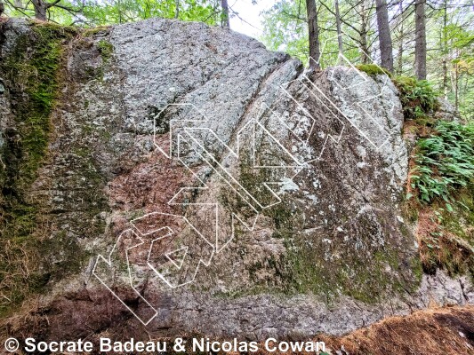 photo of Dalle droite, VB ★ at Mur d'échauffement from Québec: Mont Rigaud