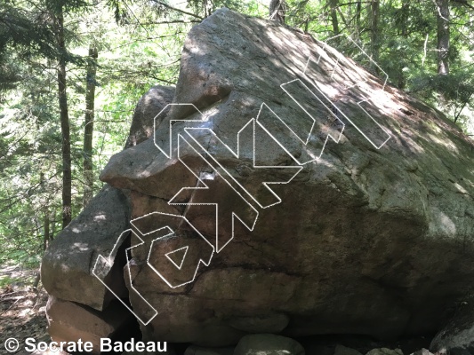 photo of Ouch, V1  at Premier bloc from Québec: Mont Rigaud