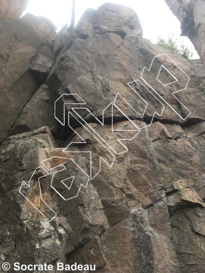 photo of Spider Web, 5.11d/12a ★ at Top Wall from Québec: Mont Rigaud
