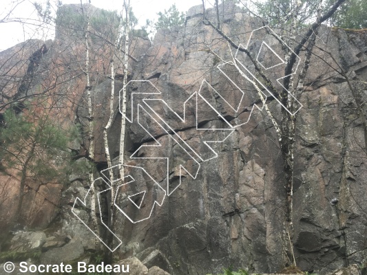 photo of Spider Web, 5.11d/12a ★ at Top Wall from Québec: Mont Rigaud
