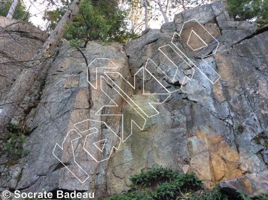 photo of Left Over, 5.10- ★ at Fairyland  from Québec: Mont Rigaud