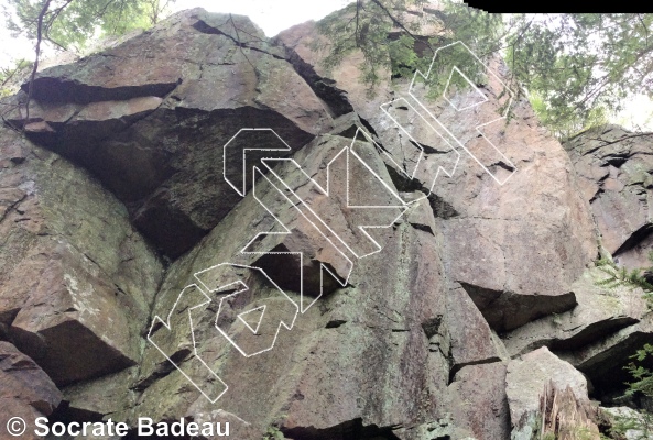 photo of 5 à 7, 5.11 ★ at Hidden Wall from Québec: Mont Rigaud