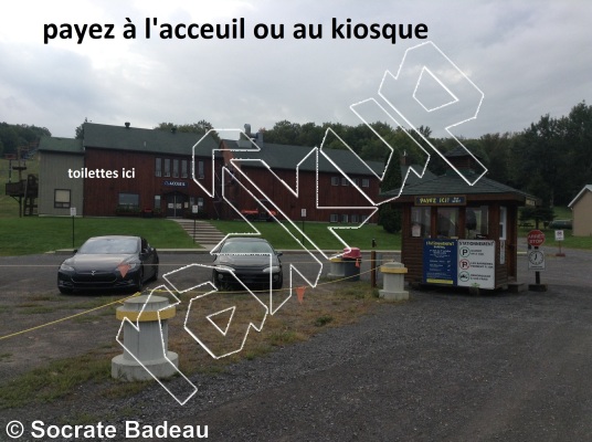photo of Restrooms and Garbage,   at Information (English) from Québec: Mont Rigaud