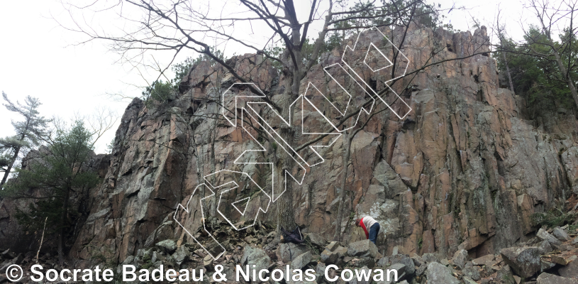 photo of Stigmata, 5.8 ★ at Main Wall from Québec: Mont Rigaud