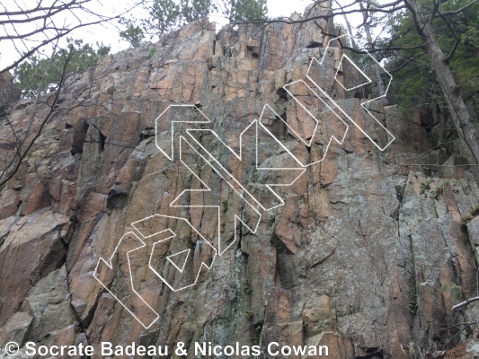 photo of VD, 5.10 ★★★ at Main Wall from Québec: Mont Rigaud