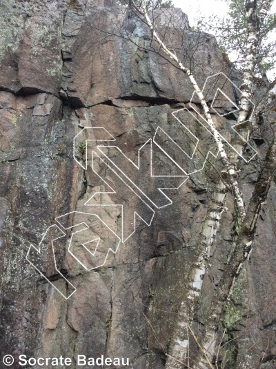 photo of Wilderness Call's, 5.10- ★★ at Top Wall from Québec: Mont Rigaud