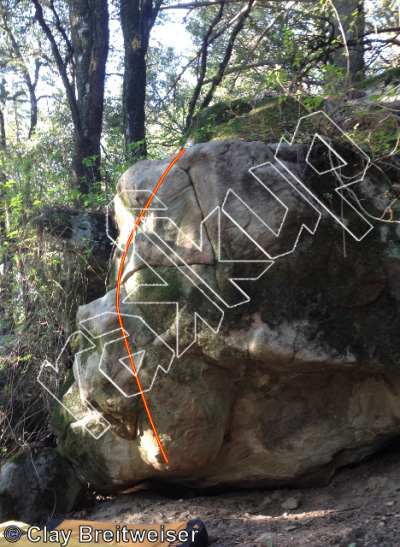 photo of Toxic Bulge, V4 ★★★ at Trapper Boulders from Castle Rock Bouldering
