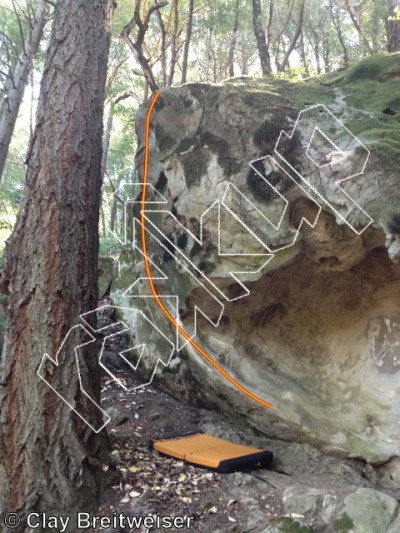 photo of Caveman, V3+ ★★★ at Caveman Boulder from Castle Rock Bouldering