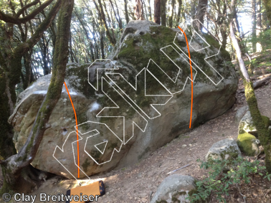 photo of Wish You Were Here, V9  at The Graveyard from Castle Rock Bouldering