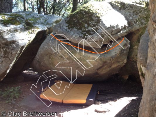 photo of FF Crack (AKA Kermit the Frog), V4  at Nature Nazi Boulders from Castle Rock Bouldering