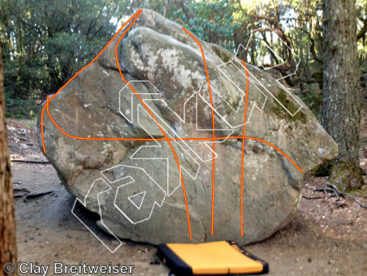 photo of Undercling, V0 ★★★ at Indian Rock Boulders from Castle Rock Bouldering