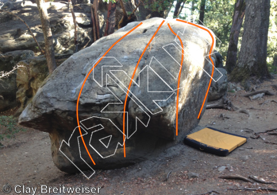 photo of Bottomless Crack, V1 ★ at Indian Rock Boulders from Castle Rock Bouldering
