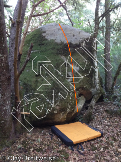 photo of Mossing You Softly, V3 ★★★ at Nature Nazi Boulders from Castle Rock Bouldering