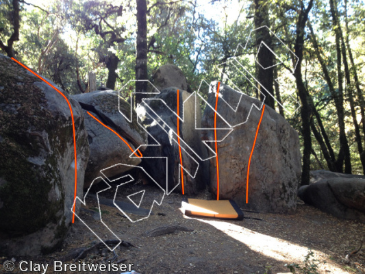 photo of V0 Arete, V0 ★ at Nature Nazi Boulders from Castle Rock Bouldering