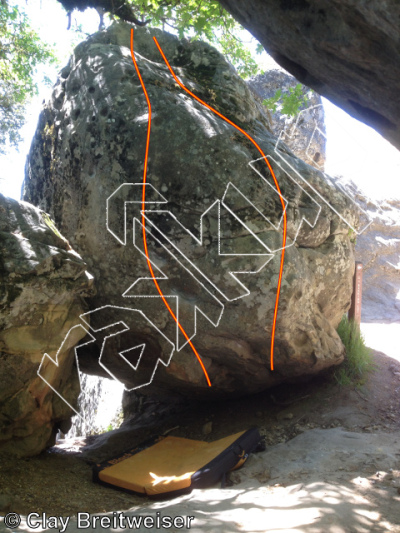 photo of Easy-O, V1 ★★ at Goat Rock Boulders from Castle Rock Bouldering