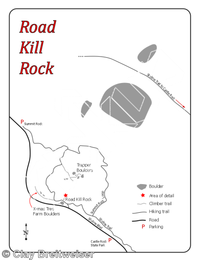 photo of Road Rash, V0 ★ at Road Kill Rock from Castle Rock Bouldering
