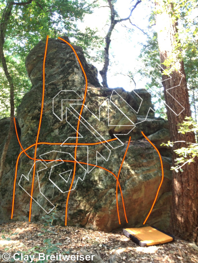 photo of Tree Problem, V0 ★★ at Upper Biddles from Castle Rock Bouldering