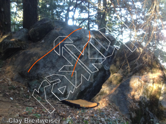 photo of Trailblazer Arete, V0 ★★★ at Tree In The Wall Boulder from Castle Rock Bouldering