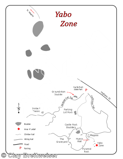 photo of Yabo Zone Bulge, V4  at Yabo Zone from Castle Rock Bouldering