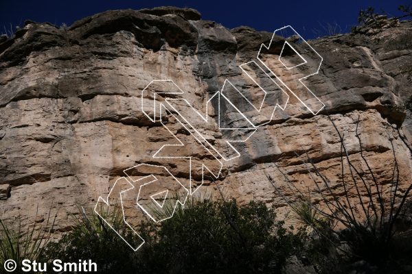 photo of Tantalizing, 5.11a ★★ at The Sunporch from Last Chance Canyon NM
