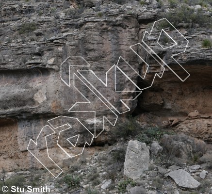 photo of But its Dry Heat, 5.10b ★★★ at The Heater from Last Chance Canyon NM