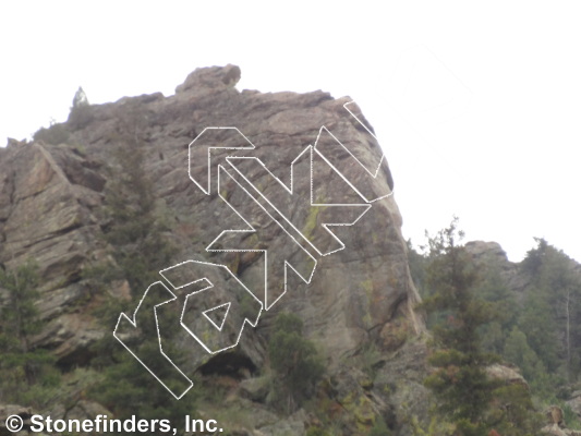 photo of Albuquerque Isotopes, 5.13b ★★ at AAA Crag from Clear Creek Canyon