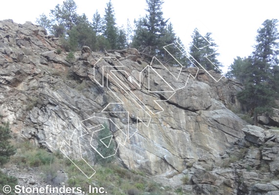 photo of Anarchy Wall from Clear Creek Canyon