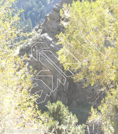 photo of Anarchy Wall from Clear Creek Canyon