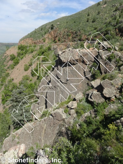 photo of Crashed Car Crag from Clear Creek Canyon