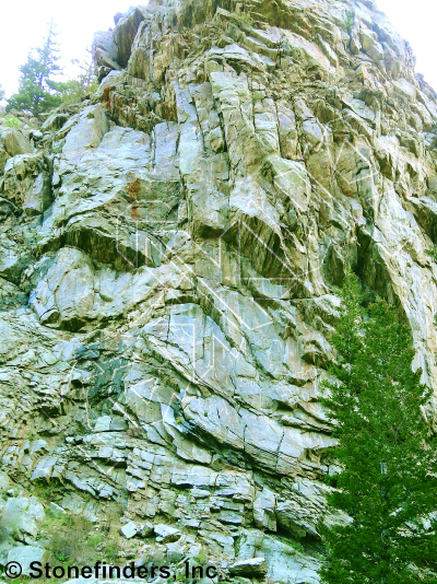 photo of Skippin' Stones, 5.11c ★★ at Crystal Tower from Clear Creek Canyon