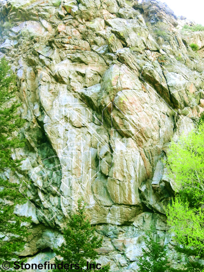 photo of Hot Rocks, 5.12c ★ at Crystal Tower from Clear Creek Canyon
