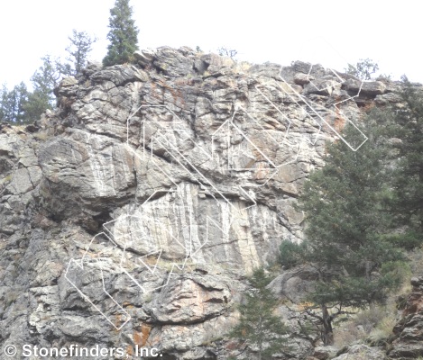 photo of Crest, 5.12c ★★ at Flood Wall from Clear Creek Canyon