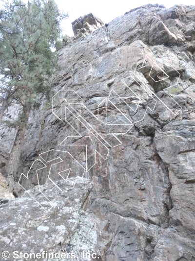 photo of Independence Wall from Clear Creek Canyon