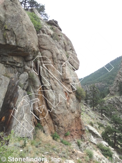 photo of Man on a Wire, 5.9+ ★ at Left Wire Crag from Clear Creek Canyon