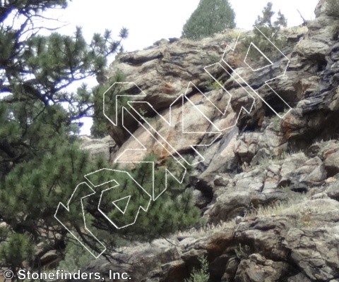 photo of Calculation 45, 5.13b ★ at Left Wire Crag from Clear Creek Canyon