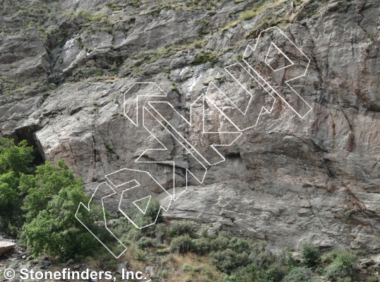 photo of Black Haul, 5.10b  at Little Eiger from Clear Creek Canyon