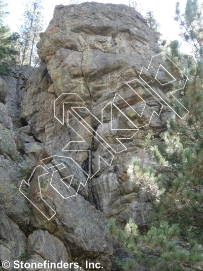 photo of Monkey Shine, 5.10c ★ at Monkey House from Clear Creek Canyon
