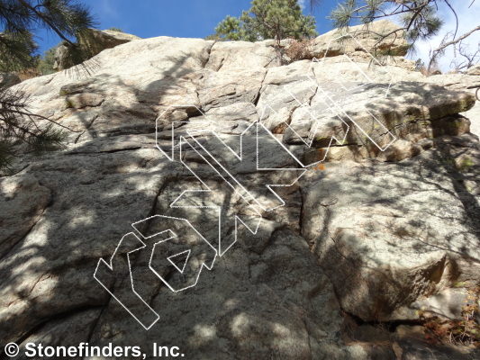 photo of Pine Tree Eliminate, 5.4  at Prestige Worldwide Wall from Clear Creek Canyon