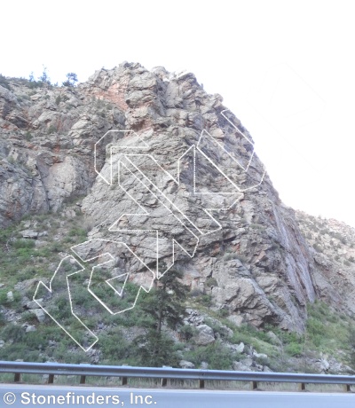 photo of Rubics, 5.9 ★ at Red Slab from Clear Creek Canyon