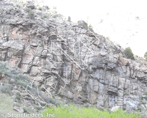 photo of Number 5 Crack, 5.8  at Sports Wall from Clear Creek Canyon