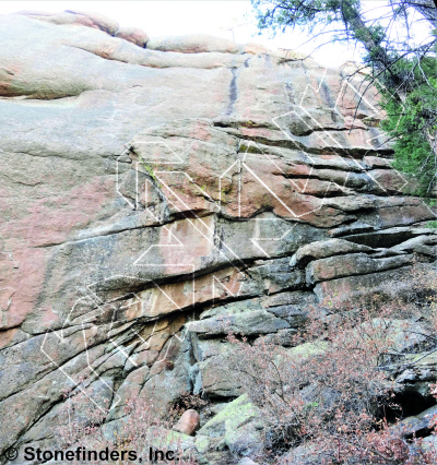 photo of Way of the Sumo, 5.10a ★★★ at Bonsai Wall from Devil's Head Climbing