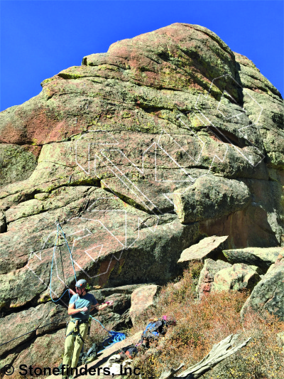 photo of Salamis, 5.10b ★★★★ at Noble Savage Alcove from Devil's Head Climbing