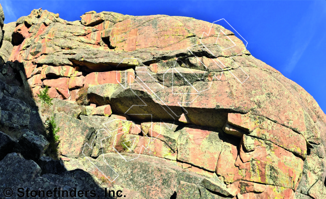 photo of Carnivore, 5.10d ★ at Noble Savage Alcove from Devil's Head Climbing