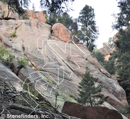 photo of Dropped Call, 5.9+ ★ at Broken Screen from Devil's Head Climbing