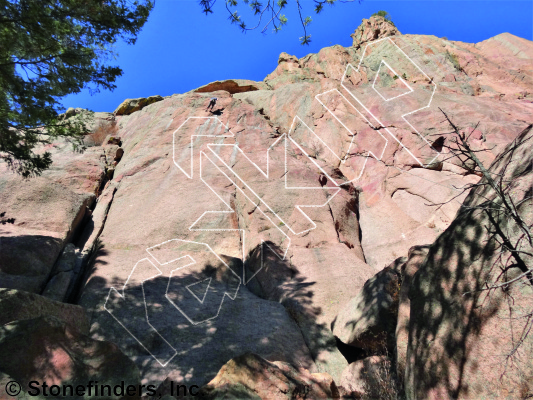 photo of Four Horsemen, 5.11d ★★★★ at Devil's Head Rock from Devil's Head Climbing