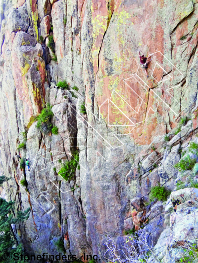 photo of The Improbable, 5.12a ★★★★★ at Recovery Wall from Devil's Head Climbing