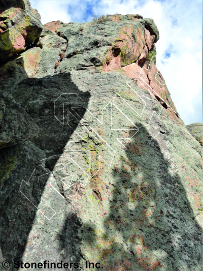 photo of Rear Guard, 5.9- ★★ at The Outpost from Devil's Head Climbing