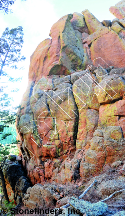 photo of No Holds Barred, 5.13b ★ at The Watchtower from Devil's Head Climbing